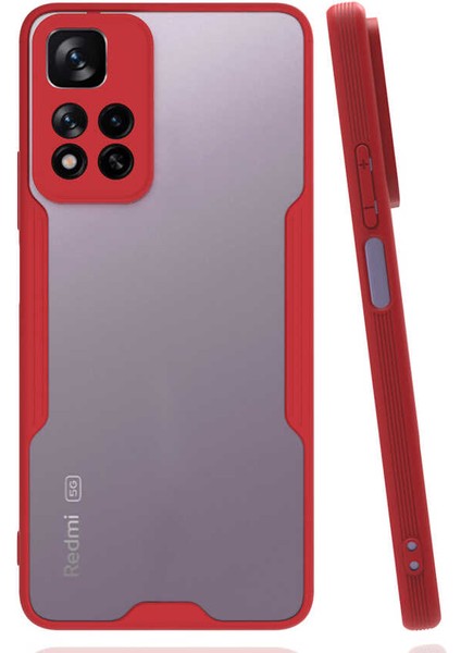 Xiaomi Redmi ZORE Infinix Note 11 Pro Plus 5g Kılıf Parfe Kapak-Kırmızı