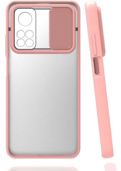 Xiaomi Mi 10T Pro 5g Kılıf Lensi Kapak-Pembe Açık