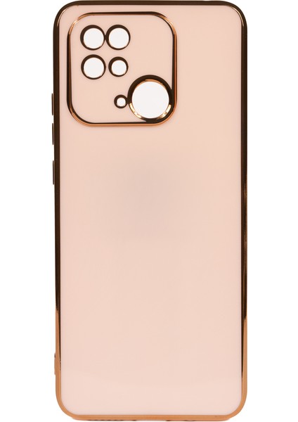 Xiaomi Redmi 10C Kılıf Bark Kapak-Rose Gold
