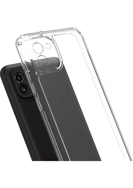 Samsung Galaxy A03 Kılıf 2mm Anti Shock Silikon-Renksiz