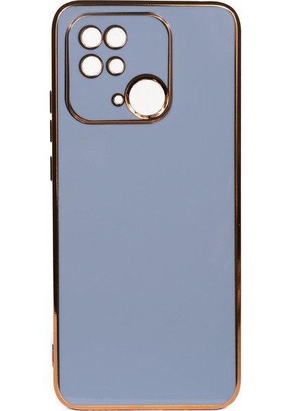 Xiaomi Redmi 10C Kılıf Bark Kapak-Mavi Açık