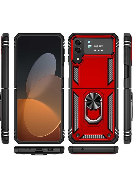 Samsung Galaxy Z Flip 4 Kılıf Vega Kapak-Kırmızı fırsatları