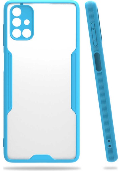 Samsung Galaxy M51 Kılıf Parfe Kapak-Mavi