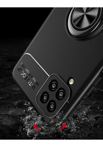 Samsung Galaxy M12 Kılıf Ravel Silikon Kapak-Siyah-Mavi
