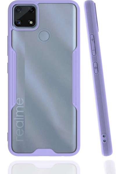Alan Tech Realme C25 Kılıf Zore Parfe Kapak-Mor