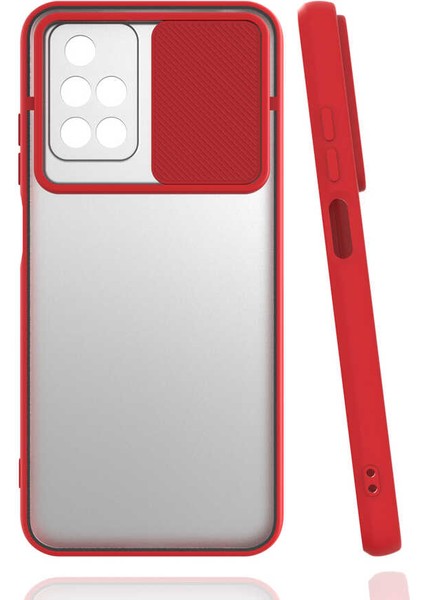 Alan Tech Xiaomi Redmi 10 Kılıf Zore Lensi Kapak-Kırmızı