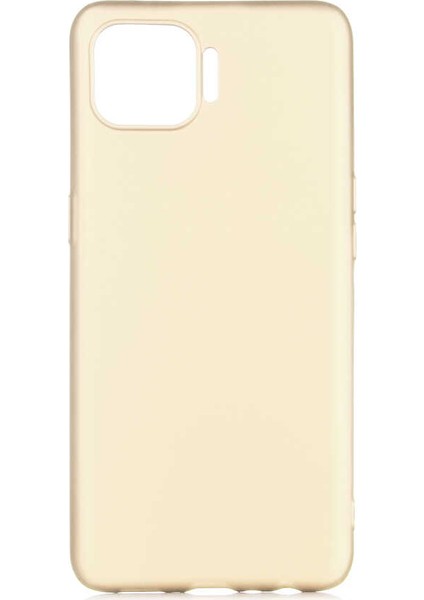 Alan Tech Oppo Reno 4 Lite Kılıf Zore Premier Silikon Kapak-Gold