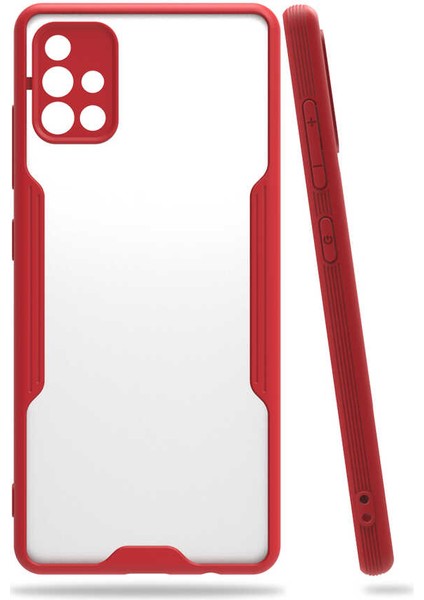 Alan Tech Galaxy A71 Kılıf Zore Parfe Kapak-Kırmızı