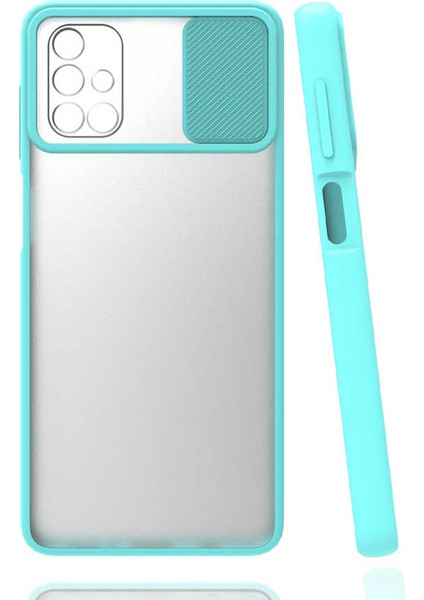 Alan Tech Galaxy M51 Kılıf Zore Lensi Kapak-Turkuaz