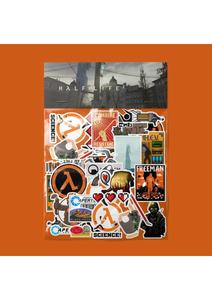 Half-Life Sticker Paketi / Bullet Journal Defter Çıkartma Ajanda Laptop Etiket