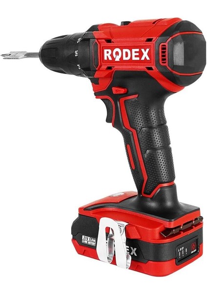 2 Yıl RDX3375 Şarjlı Matkap 21V/2,0AH 10MM. 35NM 18+1 Çantalı Darbesiz 20 Volt 2.5 - 2.9 Ah 2