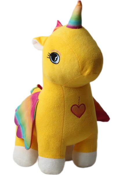 Ithal Kumaş Gökkuşağı Kanatlı Unicorn Pegasus At Figür Peluş Oyuncak Uyku & Oyun Arkadaşı Büyük Boy