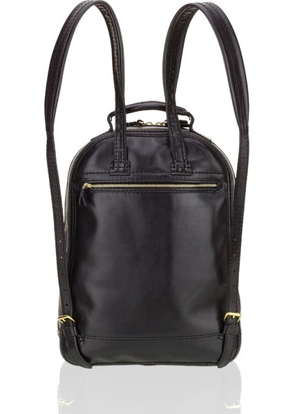 Siyah Deri Kadın Sırt Çantası 01 166 Muşo modelleri