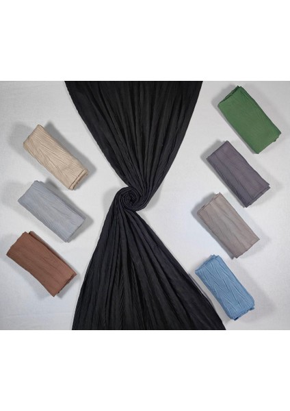 Bambu Kraş Ağaç Kabuğu Pliseli Kadın Şal – 80x190 cm fırsatları