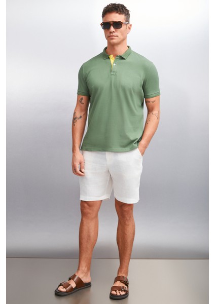 Mathew Erkek Haki Polo Yaka T-Shirt fiyatları