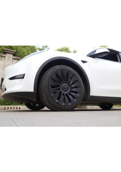 Tesla Model Y Pulse Jant Kapağı Seti 19 Inç, Mat Siyah Renk Seçeneği Ile
