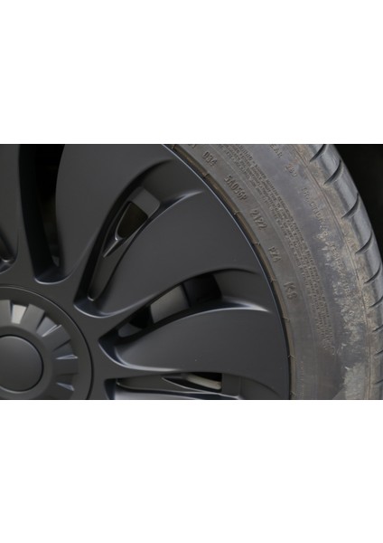 Tesla Model Y Pulse Jant Kapağı Seti 19 Inç, Mat Siyah Renk Seçeneği Ile
