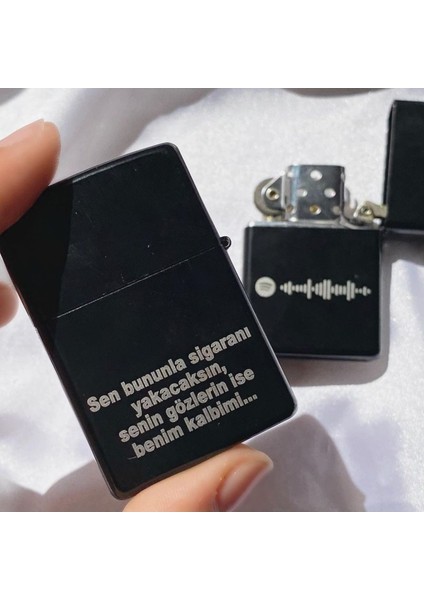 Özel Tasarım Yazılı Zippo Çakmak