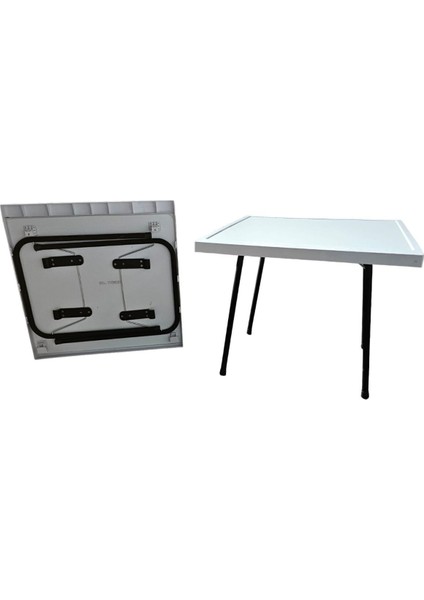 Tekno Trust Beyaz 60X60 cm Beyaz Katlanır Masa Balkon Bahçe Kamp Masası Piknik Masası 60X60 cm fiyatları