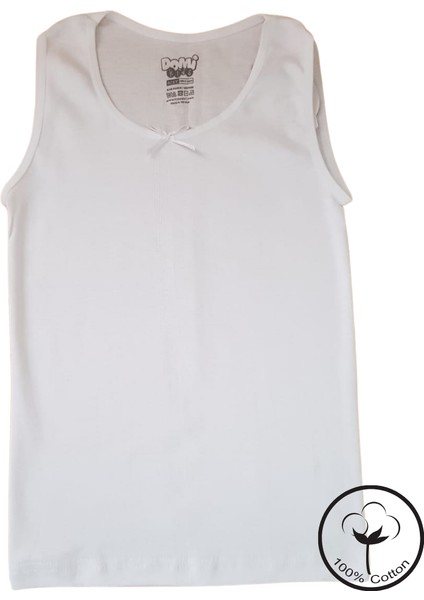 3 Adet Kız Çocuk Kalın Askı Atlet Pamuk - Beyaz 3 Lü Fanila fiyatları