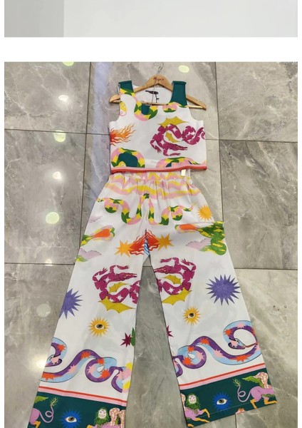 Ejderha Desen Poplin Kumaş Pantolonlu Takım fiyatları