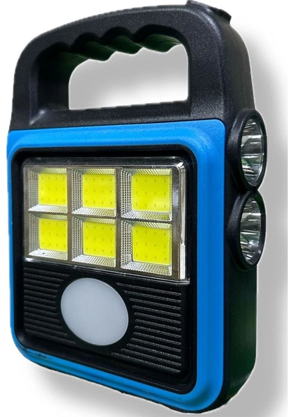 Tekno Trust Solar V-8020 Ultra Güçlü Solar Güneş Panelli Şarjlı Masa Kamp Lambası El Feneri Powerbank+Usb Çıkış