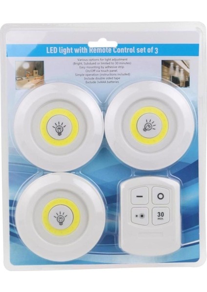 Tekno Trust Siyah Uzaktan Kumandalı 3 Parça Portatif LED Seti Portarif
