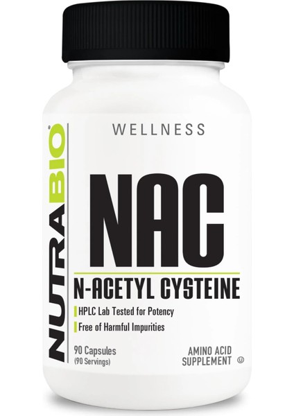 Nutrabio, Nac N-Acetyl Cysteine, 600 Mg, 90 Veggie Capsules