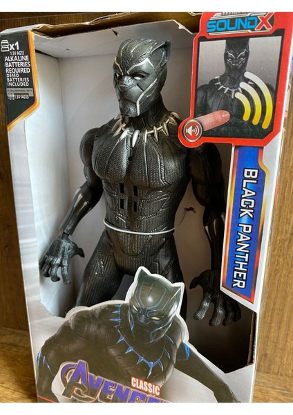 Black Panther Figür Sesli Işıklı Kara Panter 30 cm Figür Oyuncak Black Panther fırsatları