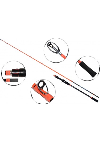 Corrento 189 cm 100-250G Atarlı Karbon Slow Jigging Olta Kamışı fiyatları