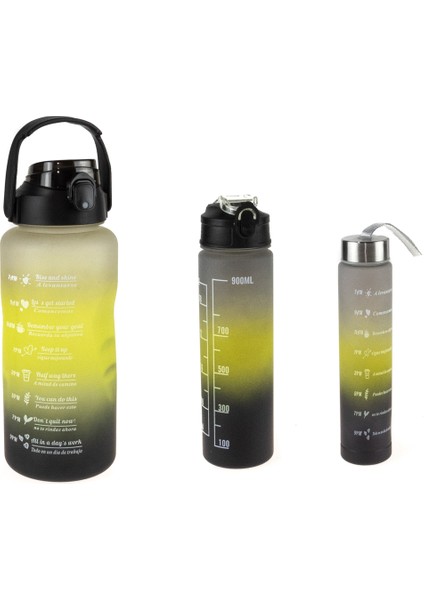 Matara Üçlü Set 2000 ml 900 ml 300 ml Siyah