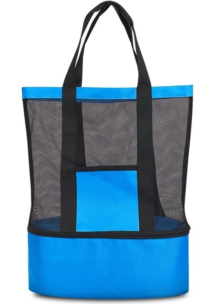 Ankaflex Termo Piknik Soğutucu Kadın Plaj Deniz Şeffaf Buzluklu Termal Çanta