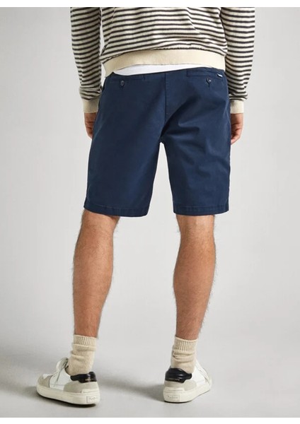 Regular Fit Lacivert Erkek Şort PM801092 594 Regular Chıno Short