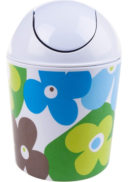 Kovası Mavi Papatyalı Melamin Kapaklı Model