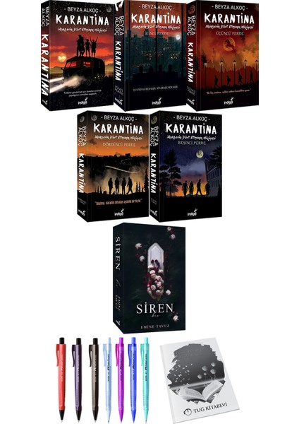 Karantina 5'Li - Siren Bir + Kalem + Not Defteri