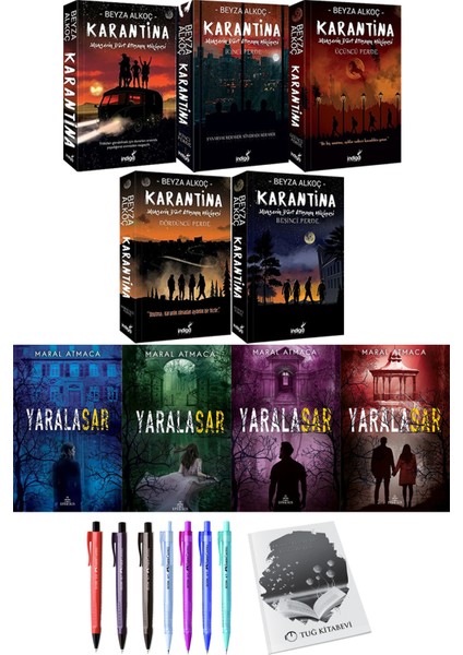 Karantina 5'Li -Yaralasar 1-2-3-4 + Kalem + Not Defteri