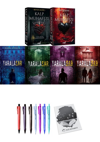 Kalp Muhafızı 1-2 - Yaralasar 1-2-3-4 + Kalem + Not Defteri
