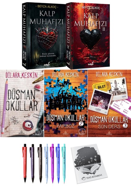 Kalp Muhafızı 1- 2- Düşman Okullar 1-2-3 + Kalem + Not Defteri