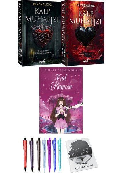 Kalp Muhafızı 1- 2- Gül Kuyusu 1 + Kalem + Not Defteri