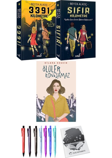 3391 Kilometre - Sıfır Kilometre - Ölüler Konuşamaz + Kalem + Not Defteri