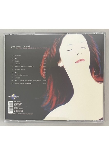 Şebnem Ferah Artık Kısa Cümleler Kuruyorum CD (Orjnal Dönem Baskı Cd)