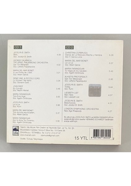 Zülfü Livaneli Dünya Solistlerinden 2 CD (Orjinal Dönem Baskı) fiyatları