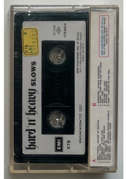 Hard'n Heavy Slows Kaset (Orjnal Dönem Kağıt Baskı Kaset) fiyatları