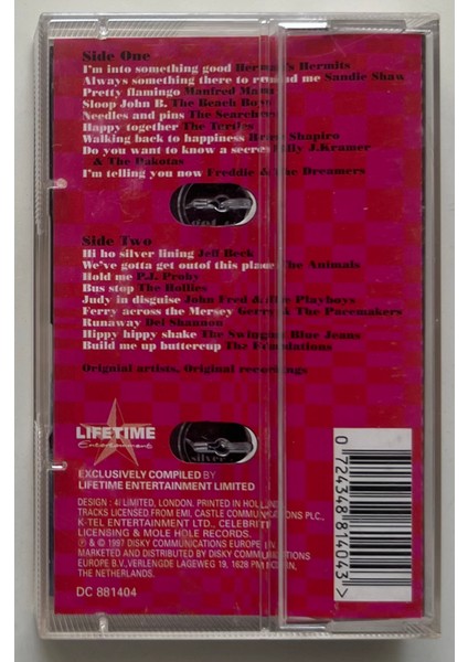 60's Sensational 18 Original Hit Recordings Kaset (Orjnal Dönem Baskı Kaset)