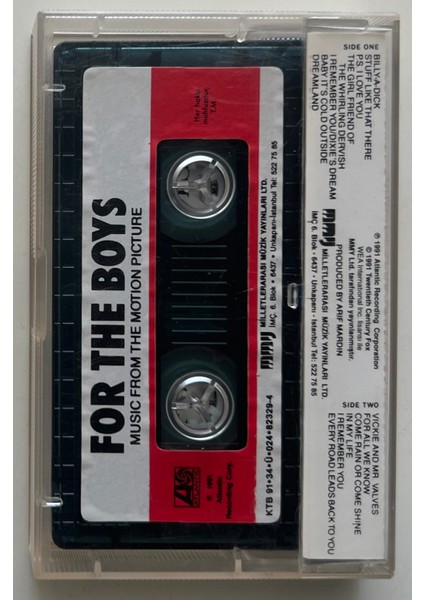 Bette Midler For The Boys Music From The Motion Picture Kaset (Orjnal Dönem Kağıt Baskı Kaset)