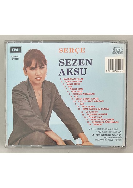 Sezen Aksu Serçe CD (Orjnal Dönem Baskı Cd)