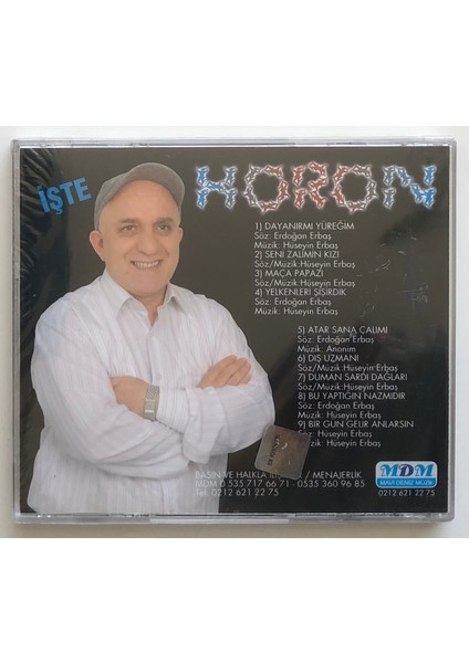Hüseyin Erbaş Işte Horon CD (Jelatininde Sıfır Orjnal Dönem Baskı Cd)