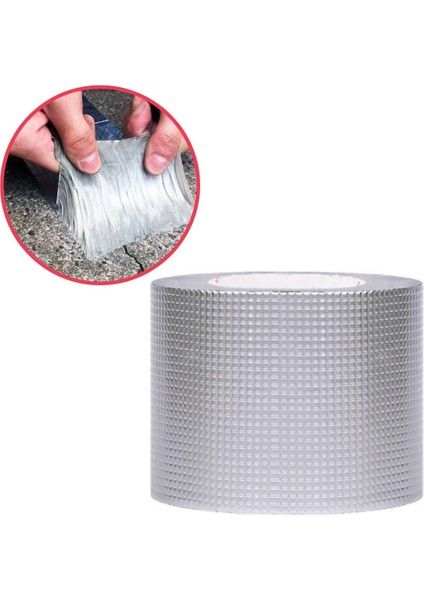 Folyo Kauçuk Bant Yapışkanlı Su Geçirmez Çatı Boru Tamir Bandı (2metre x 10 Cm)