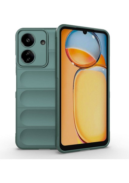 Xiaomi Redmi 13C Kılıf Esnek Tpu Oyuklu Arka Yüzey Tasarımlı Etnik Silikon Kapak