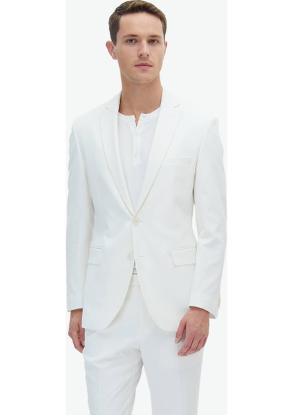 Ekru Düz Slim Fit Takım Elbise fiyatları